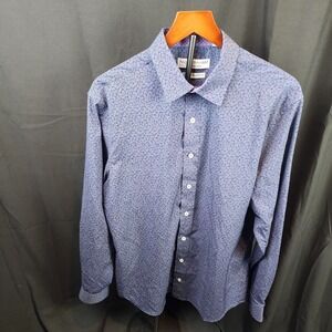 Nick Graham Everywhere Button Up Shirt Long Sleeve Stretch Size Large Pattern
